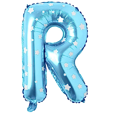 R- HARF 16 İNC MAVİ RENK BALON 36 CM