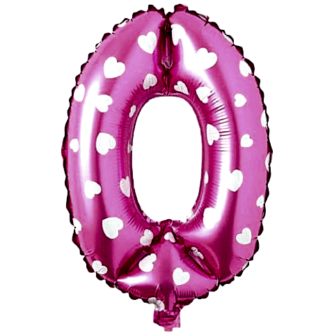 0- RAKAM 16 İNC PEMBE RENK BALON 36 CM