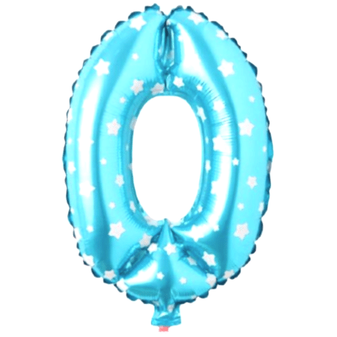0- RAKAM 16 İNC MAVİ RENK BALON 36 CM