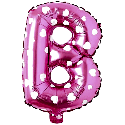 B- HARF 16 İNC PEMBE RENK BALON 36 CM