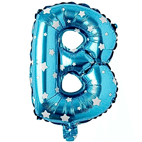 B- HARF 16 İNC MAVİ RENK BALON 36 CM