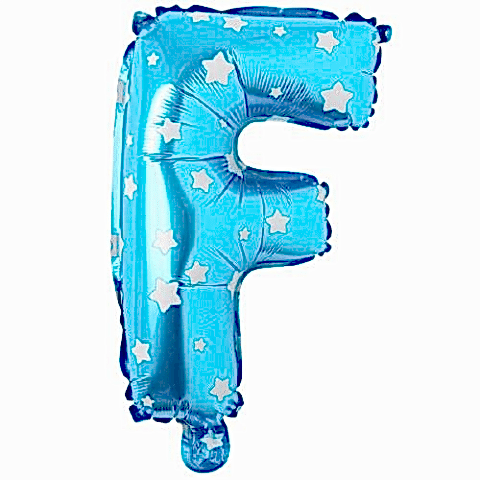 F- HARF 16 İNC MAVİ RENK BALON 36 CM
