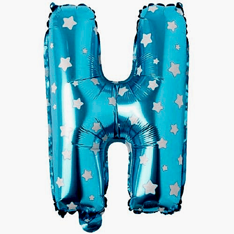 H- HARF 16 İNC MAVİ RENK BALON 36 CM