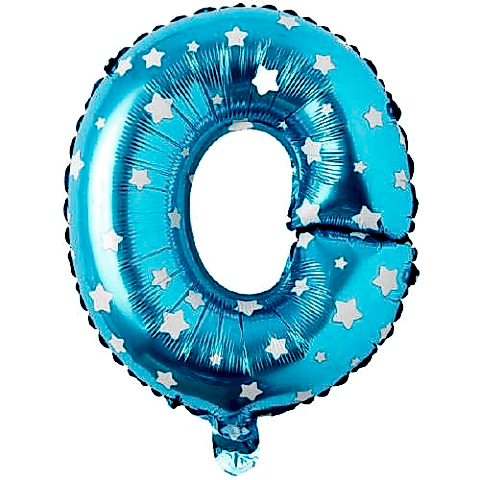 O- HARF 16 İNC MAVİ RENK BALON 36 CM