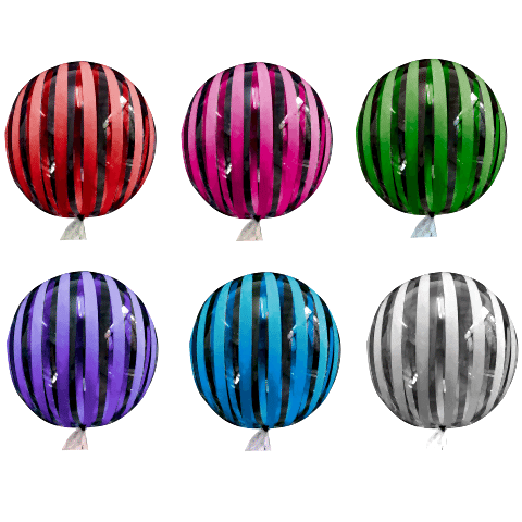 20 İNÇ MAVİ ÇİZGİLER BASKILI ŞEFFAF BOBO BALON