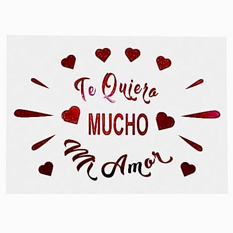 TE QUIERO MCHO AMOR KIRMIZI YAPIŞKANLI BALON STİCKER