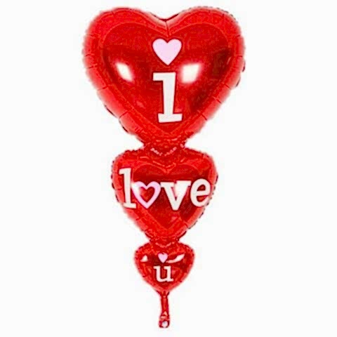 3 LÜ KALP I LOVE YOU KIRMIZI FOLYO BALON