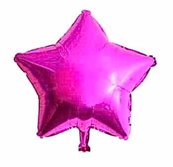 18 İNC YILDIZ FUŞYA RENK FOLYO BALON