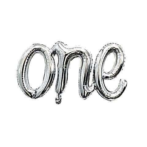 ONE GÜMÜŞ FOLYO BALON  50*107
