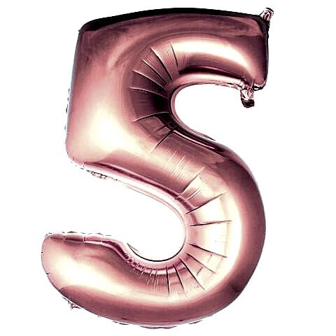 5- RAKAM 40 İNC ROSEGOLD RENK BALON 100 CM