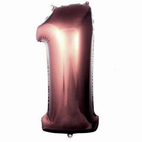 1- RAKAM 40 İNC ROSEGOLD RENK BALON 100 CM
