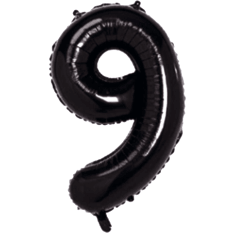 9- RAKAM 40 İNC SİYAH RENK BALON 100 CM