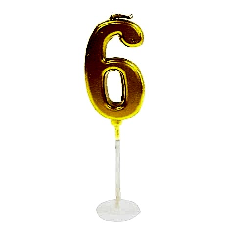 KÜÇÜK BOY 6 RAKAM GOLD MUM 8CM PK:100 KL:1000