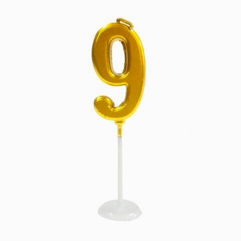 KÜÇÜK BOY 9 RAKAM GOLD MUM 8CM PK:100 KL:1000