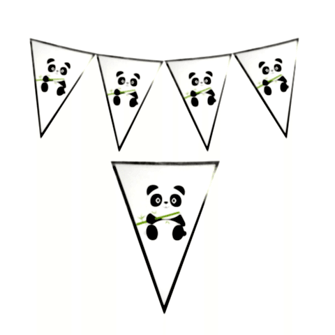 PANDA İYİKİ DOĞDUN ÜÇGEN FLAMA