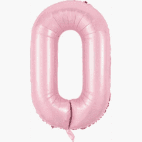 0- RAKAM 34 İNC PEMBE RENK BALON 76 CM