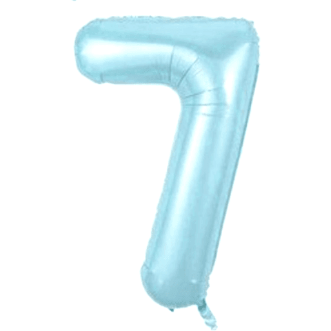 7- RAKAM 34 İNC MAVİ RENK BALON 76 CM