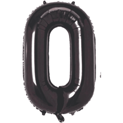 0- RAKAM 34 İNC SİYAH RENK BALON 76 CM