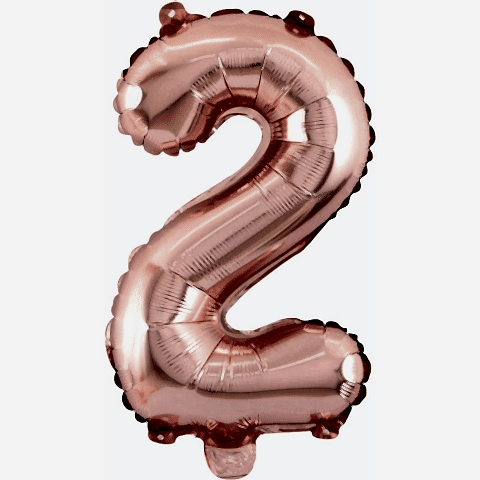 2- RAKAM 34 İNC ROSEGOLD RENK BALON 76 CM