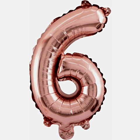 6- RAKAM 34 İNC ROSEGOLD RENK BALON 76 CM