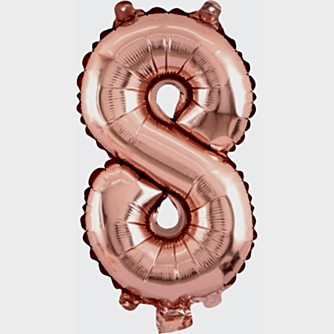 8- RAKAM 34 İNC ROSEGOLD RENK BALON 76 CM