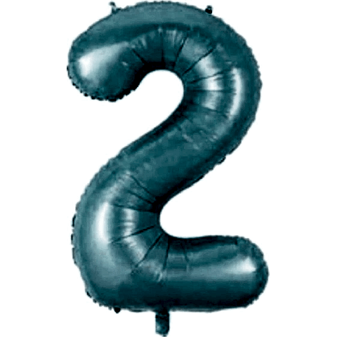 2- RAKAM 34 İNC MAVİ RENK BALON 76 CM