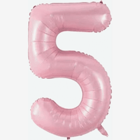 5- RAKAM 34 İNC PEMBE RENK BALON 76 CM