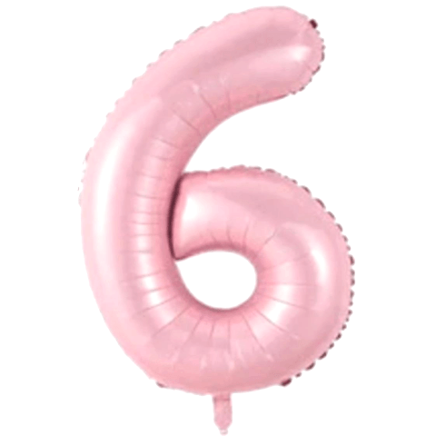 6- RAKAM 34 İNC PEMBE RENK BALON 76 CM