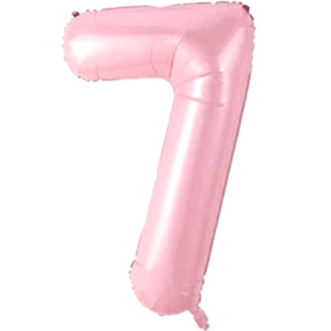 7- RAKAM 34 İNC PEMBE RENK BALON 76 CM