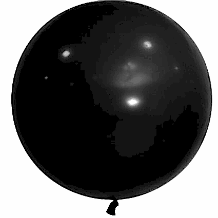 36 İNC LATEX SİYAH BALON