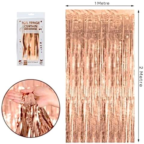 İTHAL METALİZE ROSEGOLD ARKA PLAN PERDESİ 2*1m