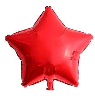 24 İNC YILDIZ KIRMIZI RENK FOLYO BALON