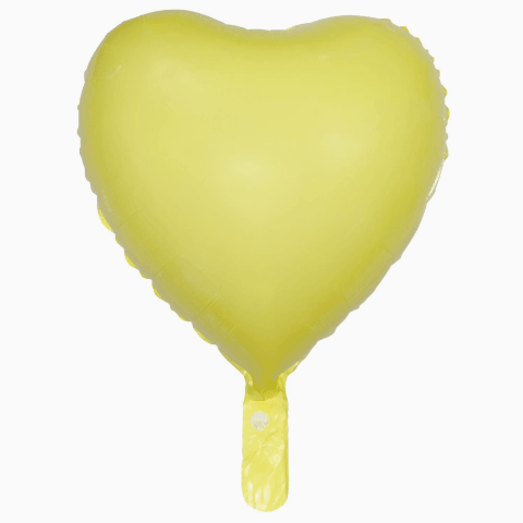 18 İNC KALP MAKARON SARI FOLYO BALON