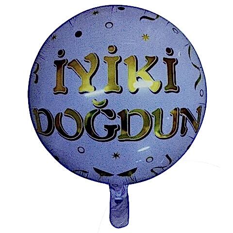 18 İNC YUVARLAK İYİKİ DOĞDUN FOLYO BALON 43*43