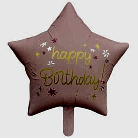 18 İNC YILDIZ HAPPY BİRTHDAY PEMBE FOLYO BALON 47*47