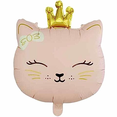 KEDİ KAFA PEMBE RENK FOLYO BALON 46,5*60,5