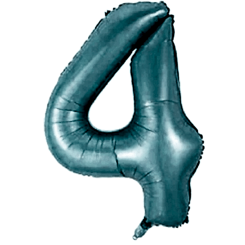 4- RAKAM 34 İNC MAVİ RENK BALON 76 CM
