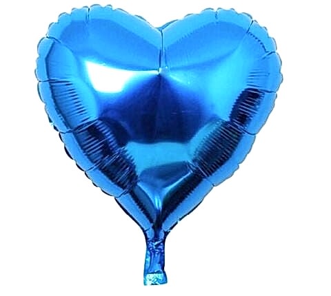 24 İNC KALP MAVİ RENK FOLYO BALON