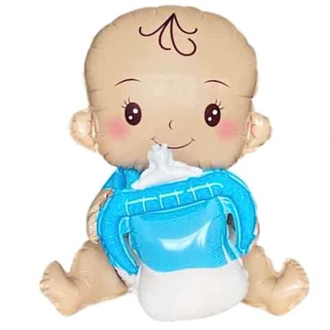 BİBERONLU BEBEK MAVİ FOLYO BALON 51*54,5