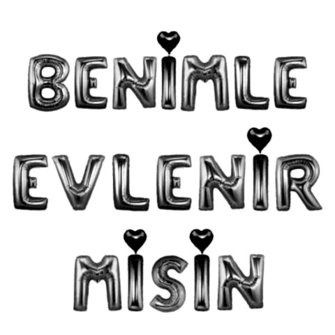 BENİMLE EVLENİRMİSİN GÜMÜŞ SET BALON