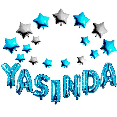 YILDIZLI YAŞINDA MAVİ SET BALON