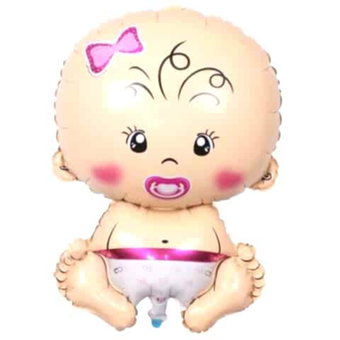 BEBEK PEMBE FOLYO BALON