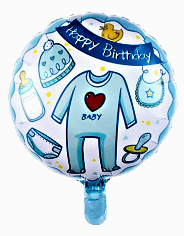 18 İNC YUVARLAK BABY MAVİ RENK FOLYO BALON  43*43