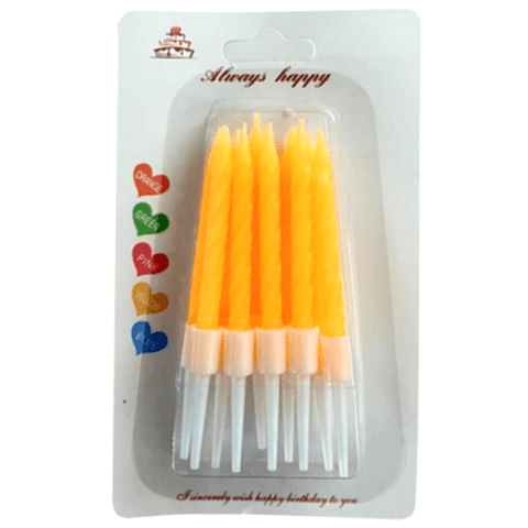 10 LU KÜÇÜK BURGULU TURUNCU MUM 7.5 CM PK:50 KL:600